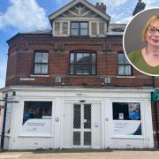 Mundesley pharmacy is under new management, inset Mundesley councillor Wendy Fredericks