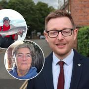North Norfolk MP Duncan Baker has welcomed a ban on trans anglers competing in the women's sport. Inset trans angler Becky Lee Birtwhistle Hodges (top), and campaigner Wendy Metcalfe, from Holt