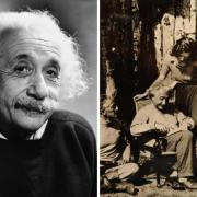A letter penned by Albert Einstein when he went into hiding from the Nazis in near Cromer in Norfolk has sold for £7,500 at an auction in London