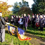 A scene from the Remembrance Sunday service in Northrepps