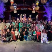 The cast of the Thursford Christmas Spectacular celebrating Diwali