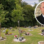 Cromer Crematorium is to host a special Christmas service. Inset, manager Rodney Clark-Ward
