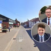 North Norfolk MP Duncan Baker and district councillors Matthew Taylor and Kevin Bayes are urging people to support businesses in Stalham High Street during a 10-week road closure