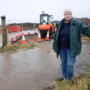 Bryony Nierop-Reading, known as Granny Canute, has sacrificed the garden of her home to keep Happisburgh's Beach Road car park open