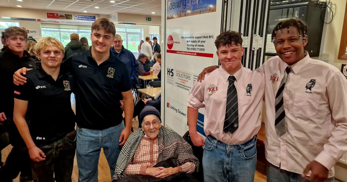 Care home resident Cynthia enjoys day out at rugby