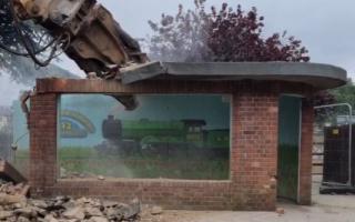 Sheringham bus shelter has been demolished